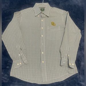 Baylor Bears Button Down - Green Plaid - Mens Large